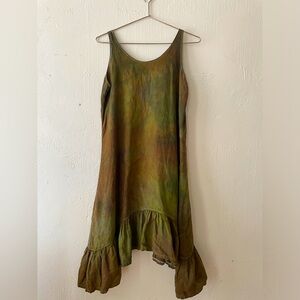 Hand dyed Hearts Desire Linen dress
